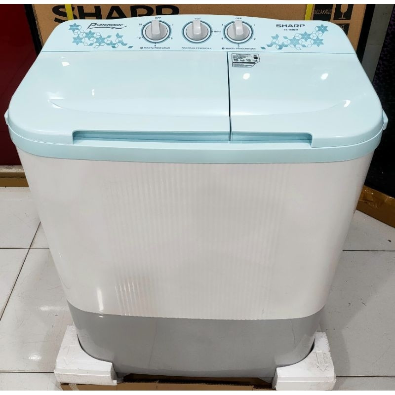 Mesin Cuci 2 Tabung 8KG Sharp Es-T80mw Puremagic/7KG Es_T70mw Puremagic