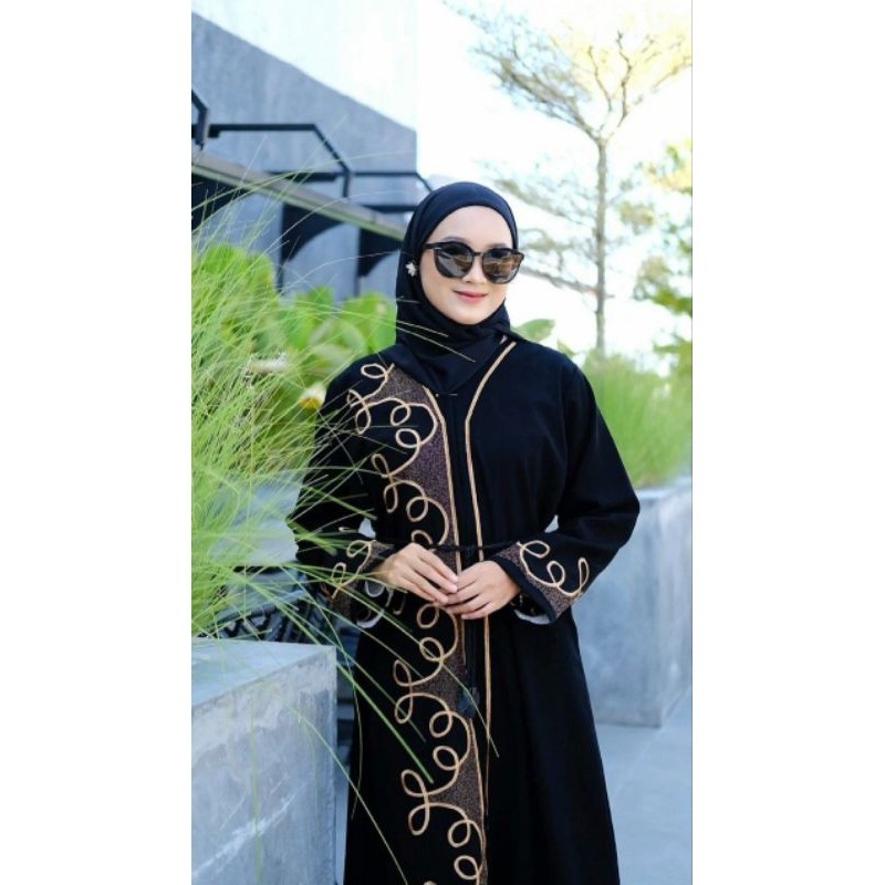 Abaya Tanisa Gamis Jubah Hitam Arab Turki Turky Maroko Mesir Saudi Madinah Dubai India Murah