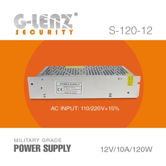 

GLENZ CCTV POWER SUPPLY 10A 12V