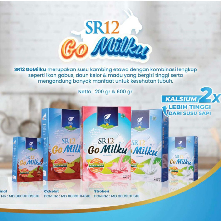 

GoMilku SR12 - Susu Kambing Etawa - Tidak Bau - Cocok Untuk Bumil dan Busui - Susu Bubuk kesehatan - Mencerdaskan anak - Menambah Nafsu Makan