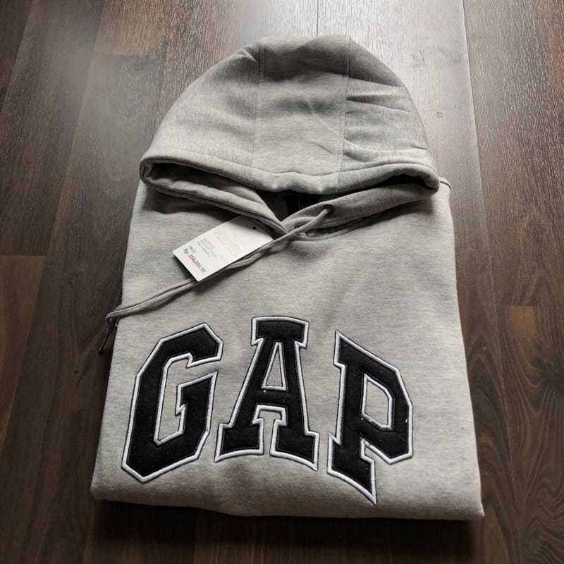 PROMO BIG SALE Sweater Hoodie Gap Premium Full Tag Label Logo Bordir Premium | Abu Abu