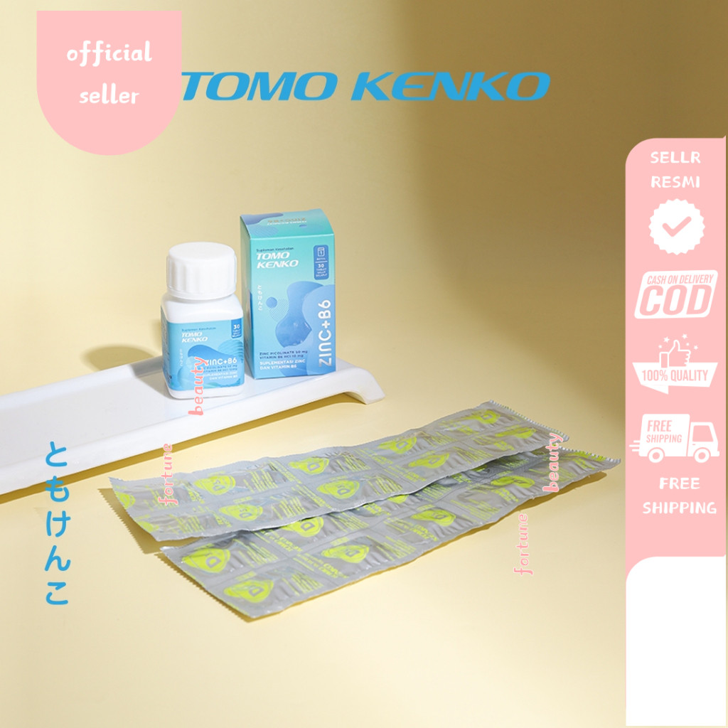 Tomo Kenko Zinc Vit B6 + Vitamin D3 Strip 1000 IU