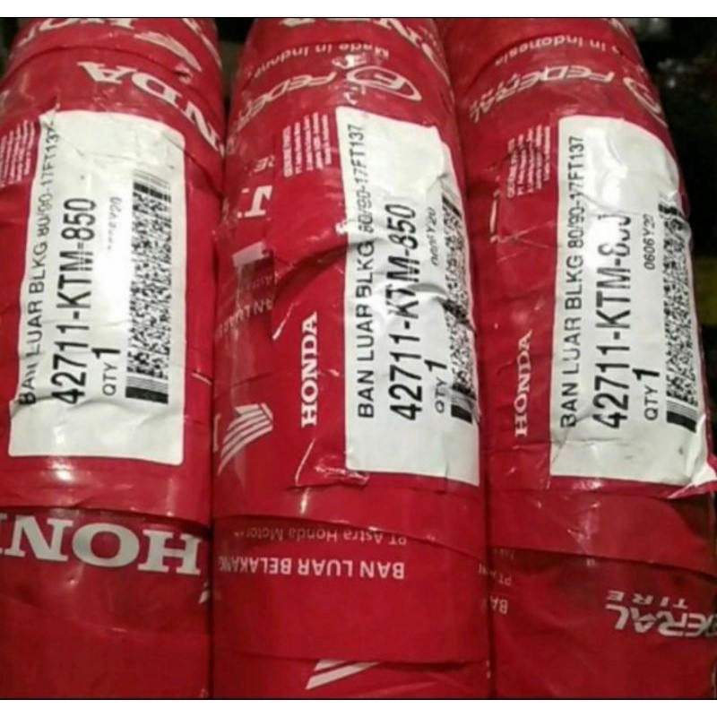 BAN LUAR FEDERAL AHM 80/90-17 ORIGINAL AHM Non Tubles 42711-KTM-850