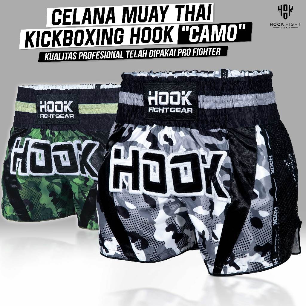 MUAY THAI SHORT, CELANA MUAY THAI HOOK FIGHT GEAR, MUAY THAI Hook, CELANA MUAY THAI HOOK