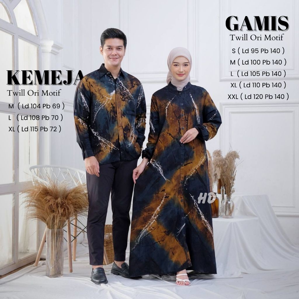 ORI COUPLE TWILL / COUPLE PASANGAN / COUPLE KELUARGA / COUPLE KELUARGA LEBARAN 2025 / MOTIF ABRI HIJ