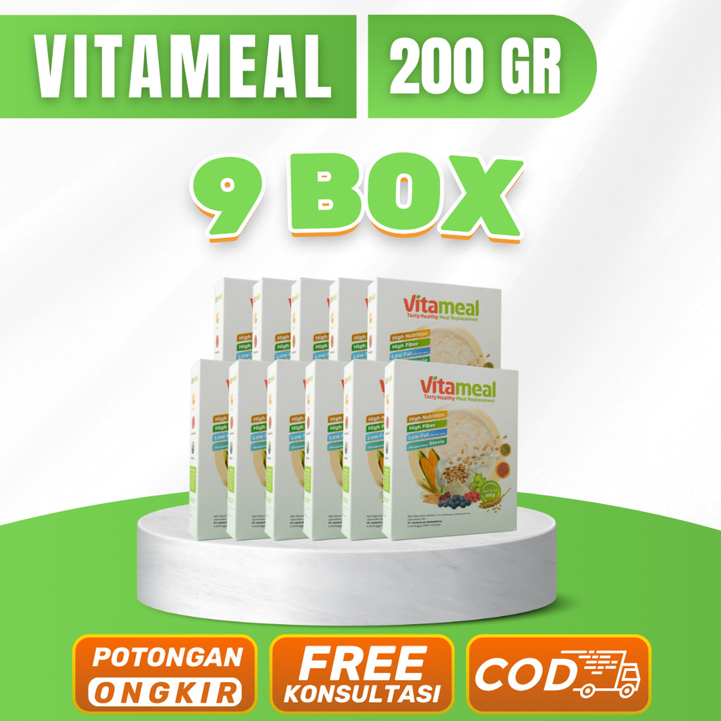 

9 BOX VITAMEAL - Sereal Sehat Multigrain Atasi Diabetes Menurunkan Gula Darah Mengatasi Kencing Manis Diabetes Melitus