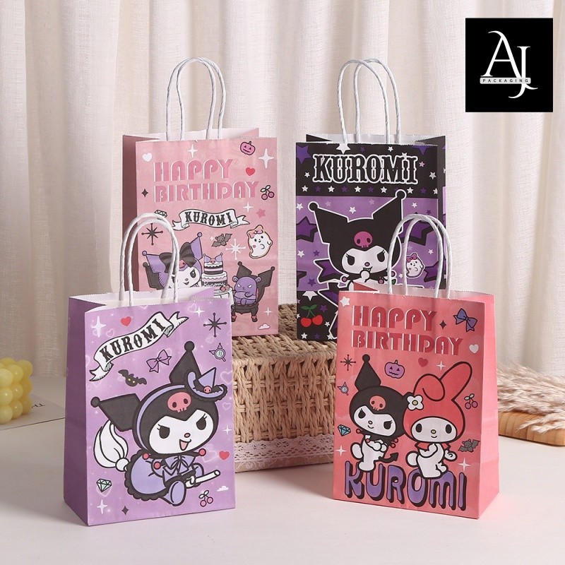 

Satuan - Paperbag Kuromi Ultah Gift Packaging Birthday motif Kuromi