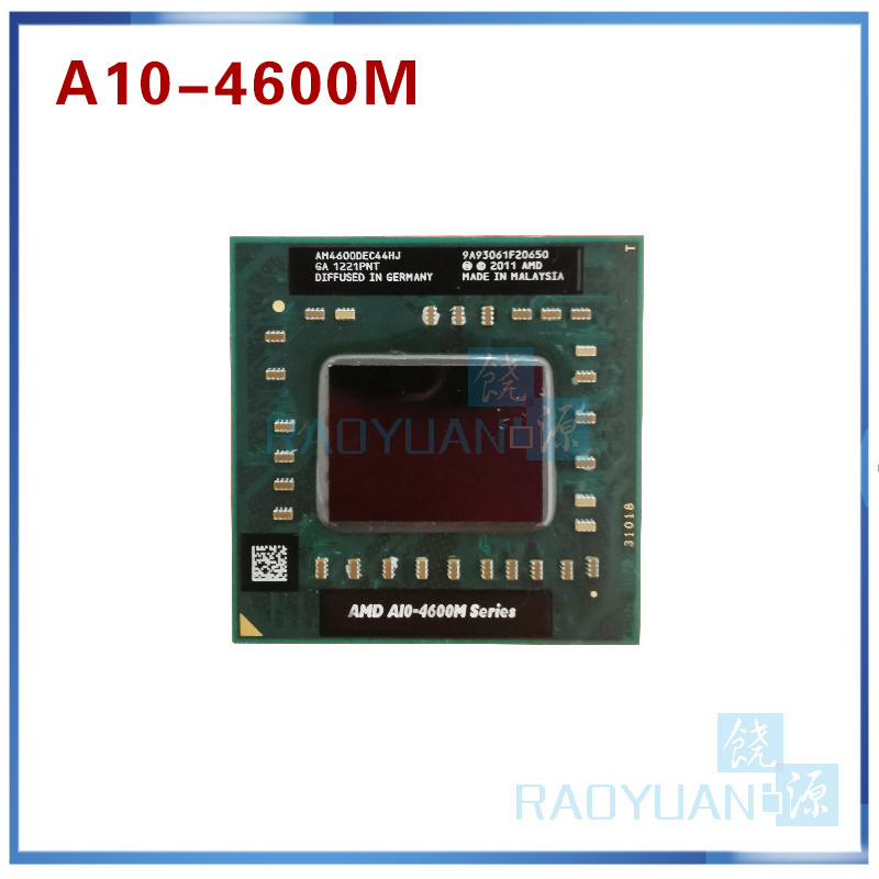 AMD laptop Mobile A10 4600M A10-4600m AM4600DEC44HJ original Socket FS1(FS1R2) CPU 4M Cache/2.3GHz/Q