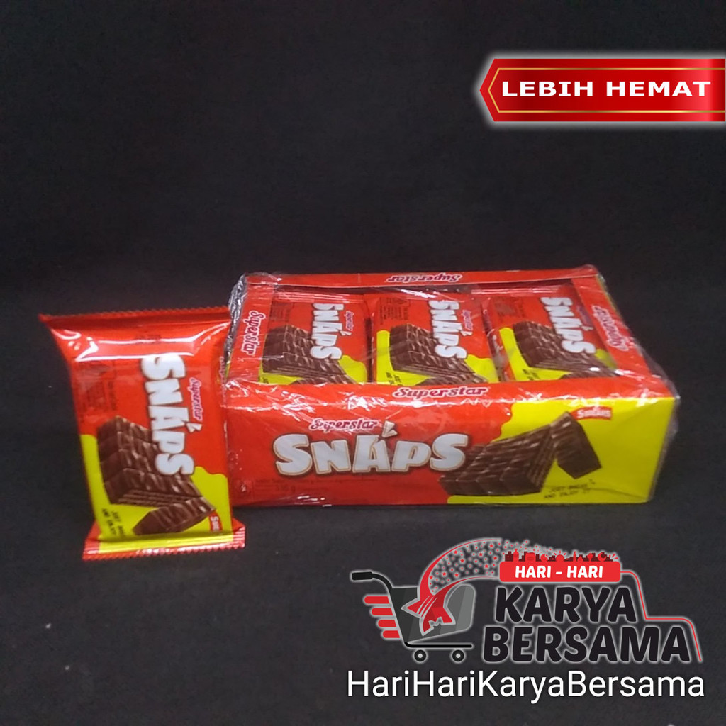 

MAKANAN RINGAN ROMA SUPERSTAR WAFER SNAPS TRIPLE CHOCOLATE PER BOX ISI 12'S X 28GR