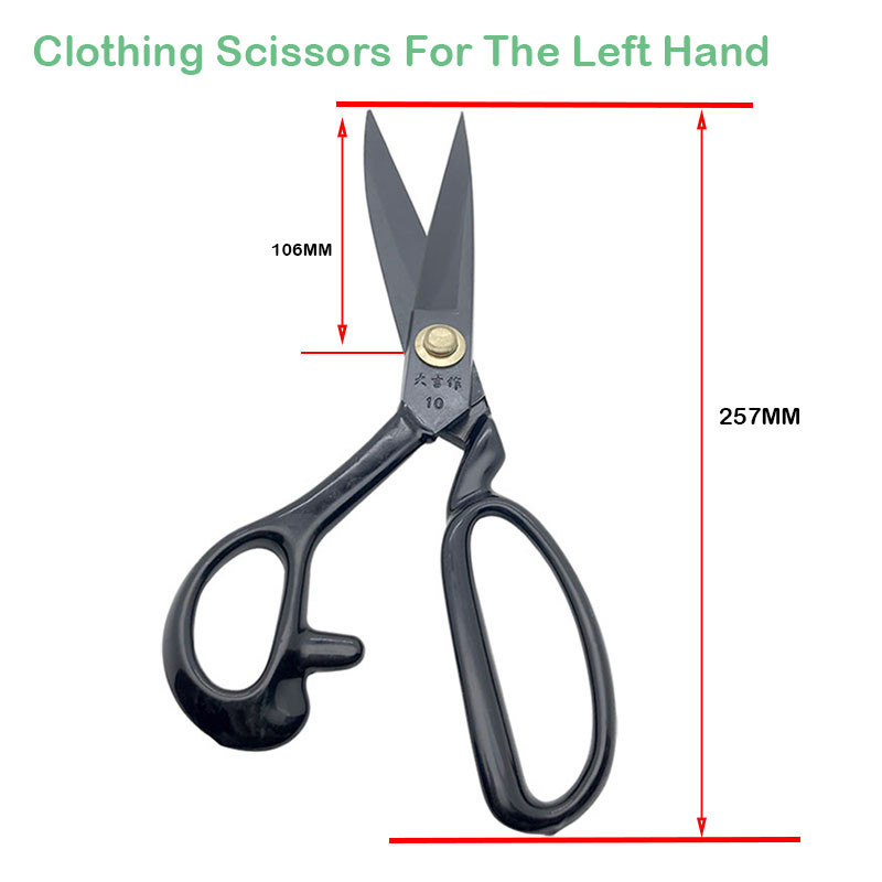 

Left Hand Professional Tailor Cutting Scissors Vintage Stainless Steel Fabric Leather Cutter Craft Scissors For Sewing Accessory