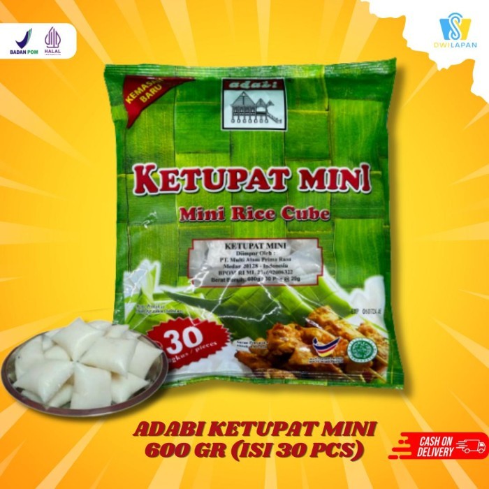 

[TERMURAH] Ketupat Mini Instan ADABI isi 30x 20gr | Rice Cube Wangi Pandan Instan