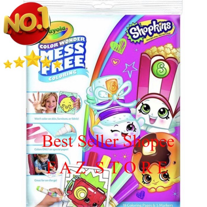 

Crayola Color Wonder Shopkins Coloring Book Set Toy FAZ Store