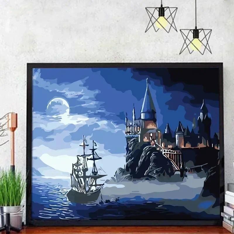 

22553-Tulip diy digital acrylic flower painting explosion hand-filled landscape painting