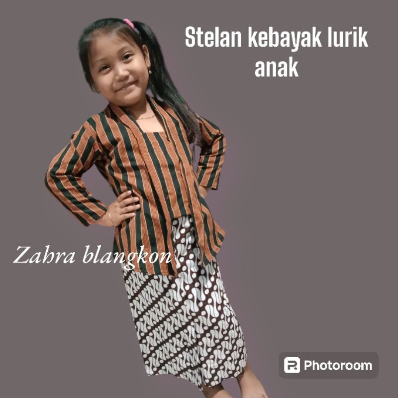 LURIK setelan kebayak lurik anak cewek#baju adat jawa anak wanita