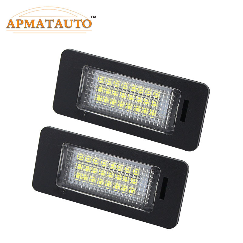 2 White LED Number License Plate Light Bulb  For Audi  A1 8X   A3 8V  A4 S4 B8  A5 S5 8T  A6 C7 4G  