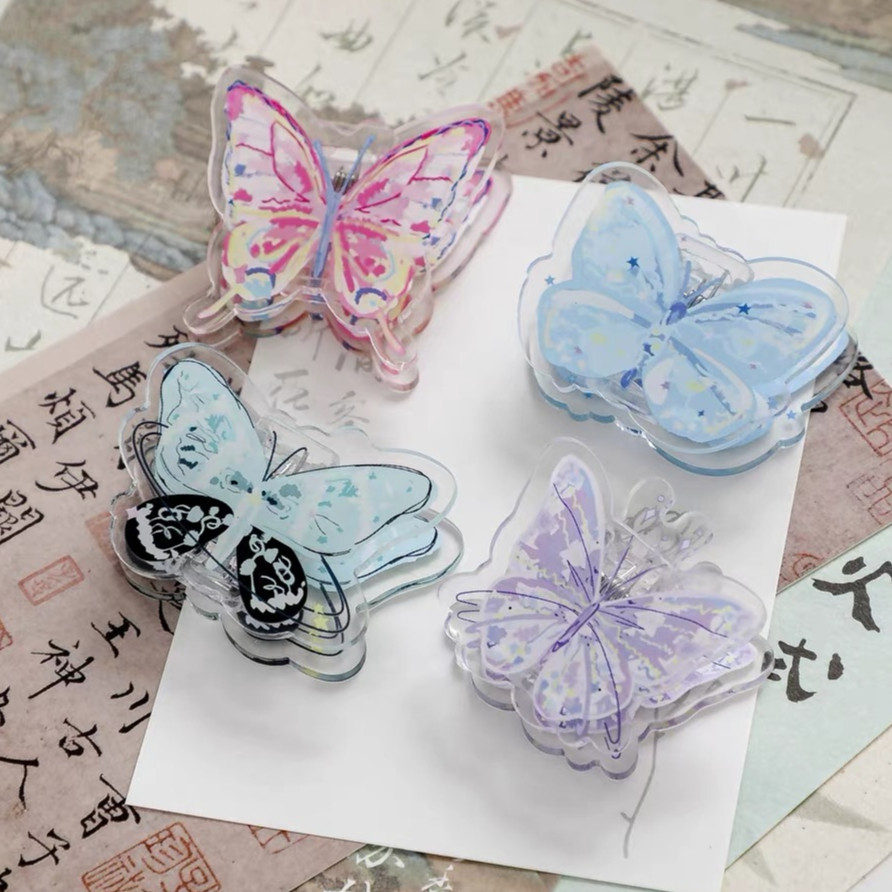 

Paper Clip Binder Clip Aesthetic Korea Klip Kertas Penjepit Buku Akrilik Alat Tulis Lucu For Student Back To School Office Stationery