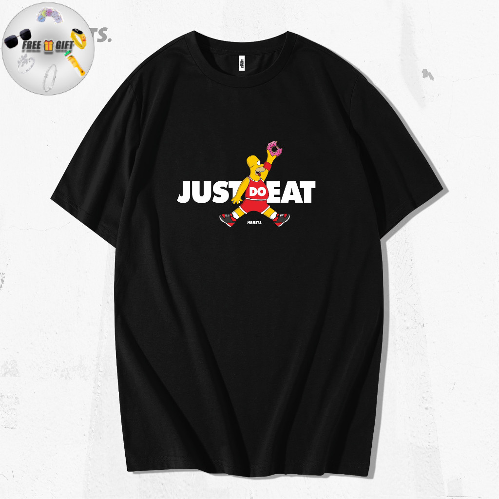 [FREE GIFT]  T-Shirt Just Do Eat Black | Kaos Parodi 24S