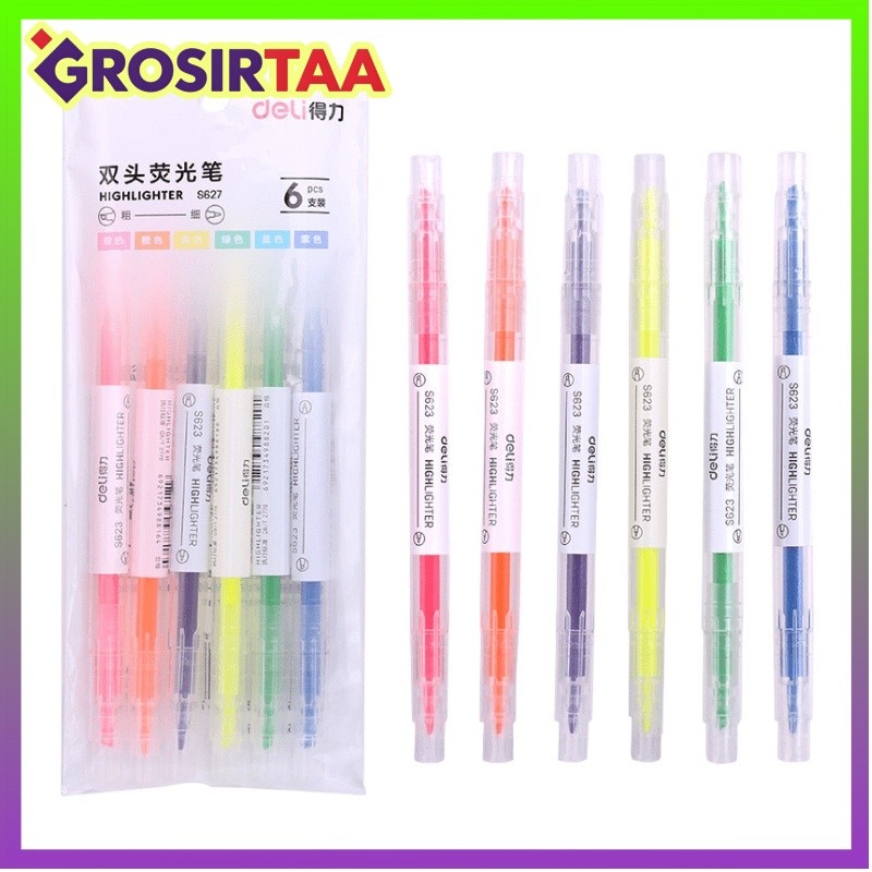 

COD HIGHLIGHTER STABILO WARNA WARNI ISI 6PCS 2IN1 2 ARAH / PENSIL STABILO PANJANG WARNA 2 SISI / STABILO SET / PENSIL WARNA MELUKIS MEWARNAI GROSIRTAA