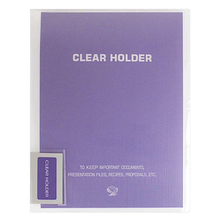 

[BIG SALE] EAGLE Clear Holder Document Keeper Display Book A4 / F4 40 Pocket - Purple, A4