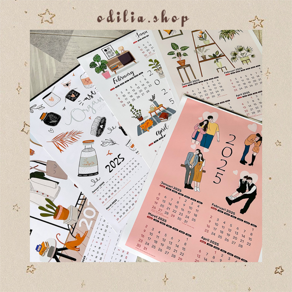 

Kalender Dinding 2025 Karakter Home Makeup Plant Couple Aesthetic Calender New Year Korea Aksesoris Stationery Sekolah Kantor Office Deco Decoration Lucu Hiasan Meja Wanita Anak Atk Bjb Banjar Banjarbaru Odilia.Shop