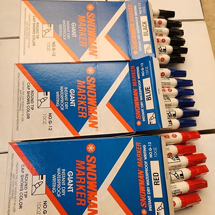 

snowman g 12 black - Biru