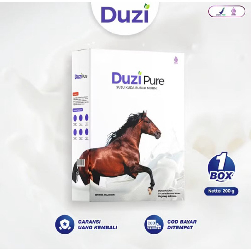 

Duzi Pure Susu Kuda Murni 100% Original .,