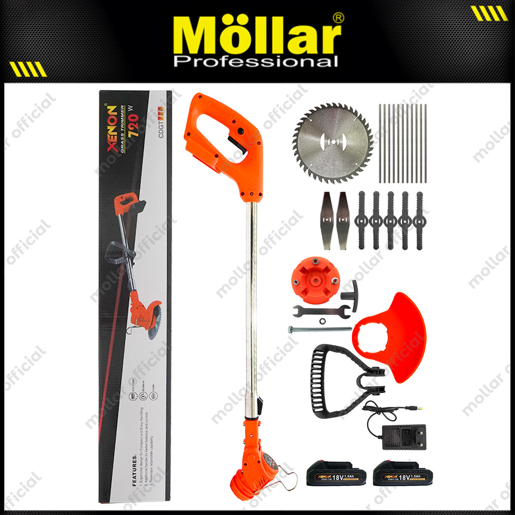 XENON CDGT720 Mesin Potong Rumput 18V Cordless Grass Cutter Trimmer
