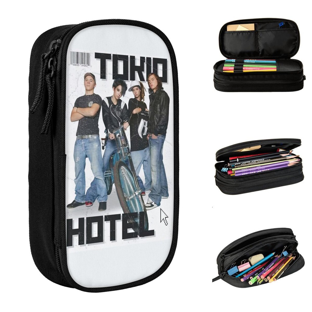 

Fashion Tokio Hotel Bill Kaulitz Vintage Pencil Cases Pencil Pouch Pen Box for Student Bags Students School Gifts Accessories