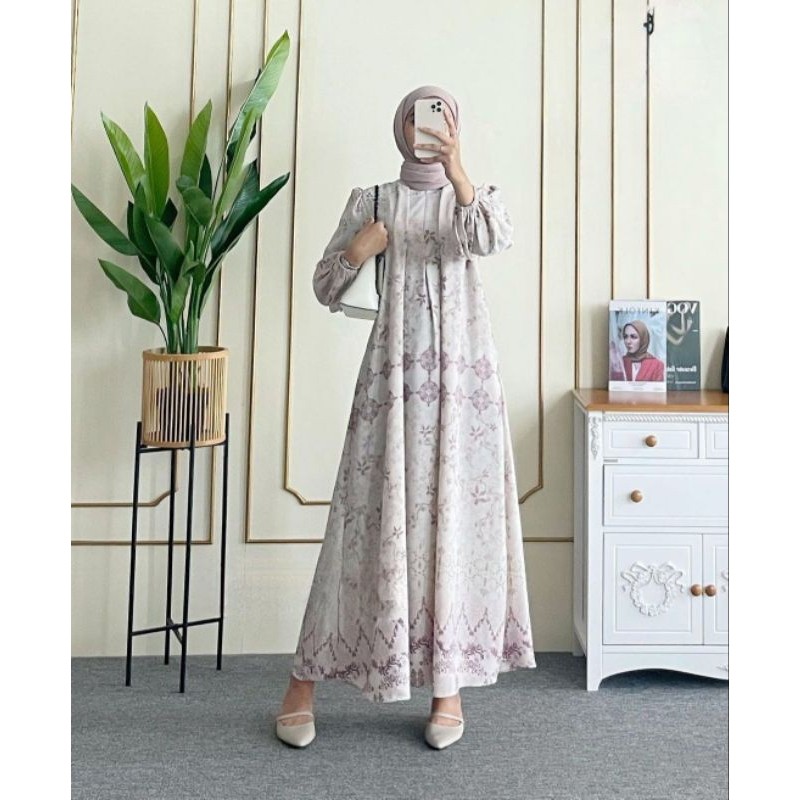 FG56JH MIKAYLA GAMIS MOTIF CRINCLE