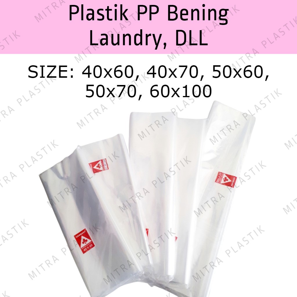 Plastik Pp Laundry 40X60 40X70 50X60 50X70 60X100 Tebal 03 Bening