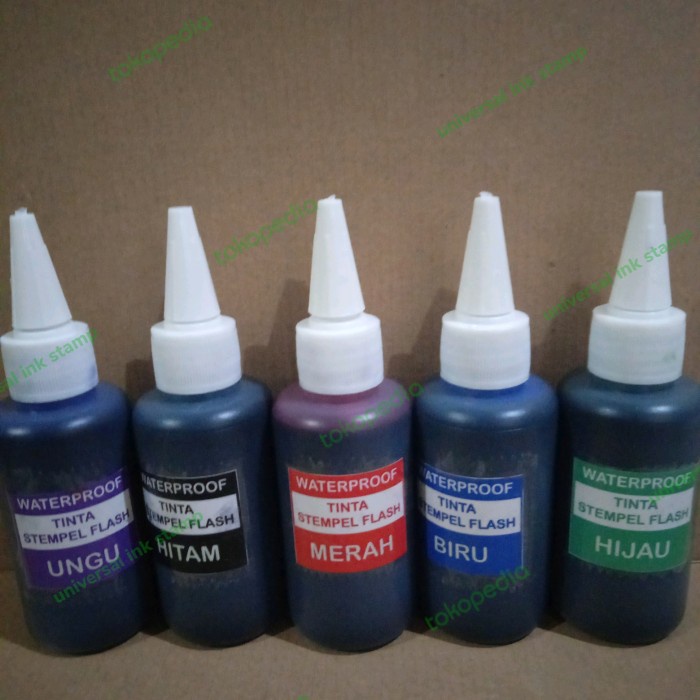 

Best Seller Tinta stempel warna flash waterproof,tinta permanen,anti luntur 100 ml - Hitam