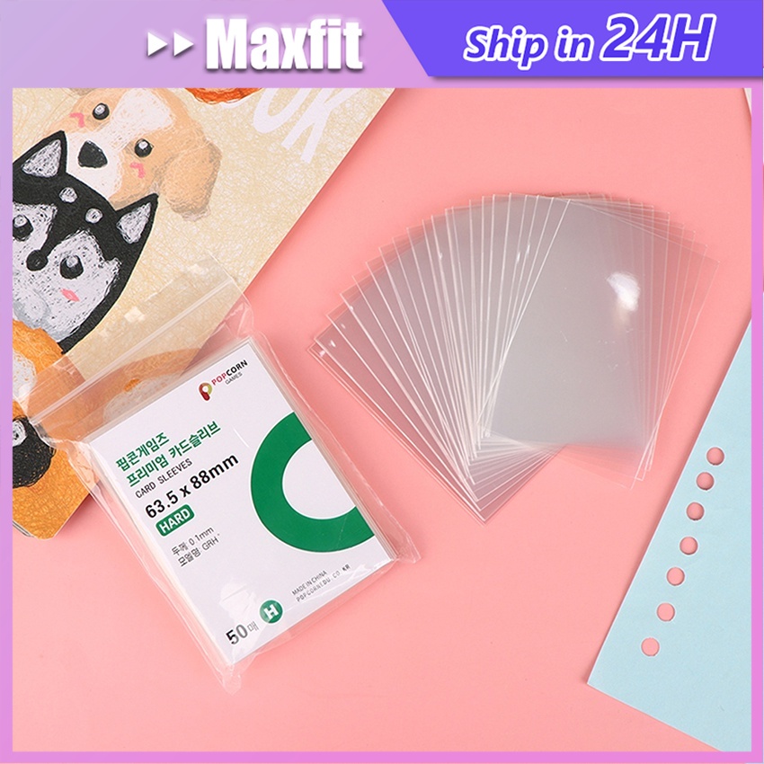 50 Lembar Popcorn Sleeve Photocard Binder Inner Sleeve Photocard Kpop Pelindung Photo Card Fotocard