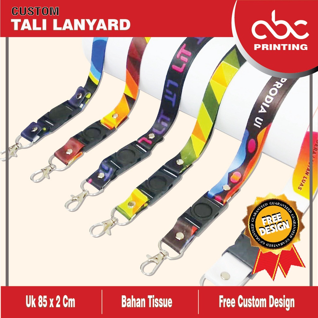 

Tali ID Card Lanyard 2cm Cetak Print full color 2sisi