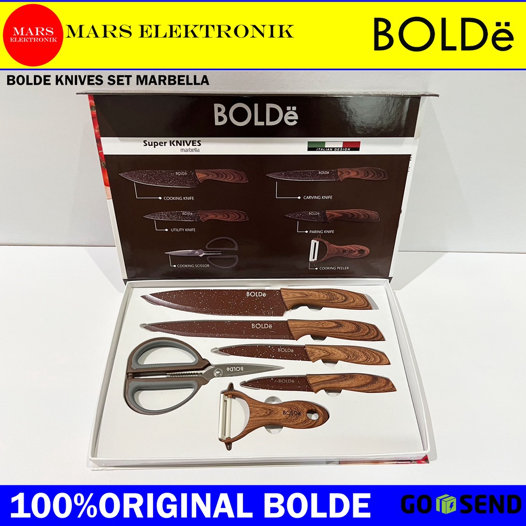 [ COD READY ] SUPER SET KNIVES MARBELLA BOLSE / ORIGINAL BOLDE / PISAU BOLDE SET / PISAU SET GRANITE