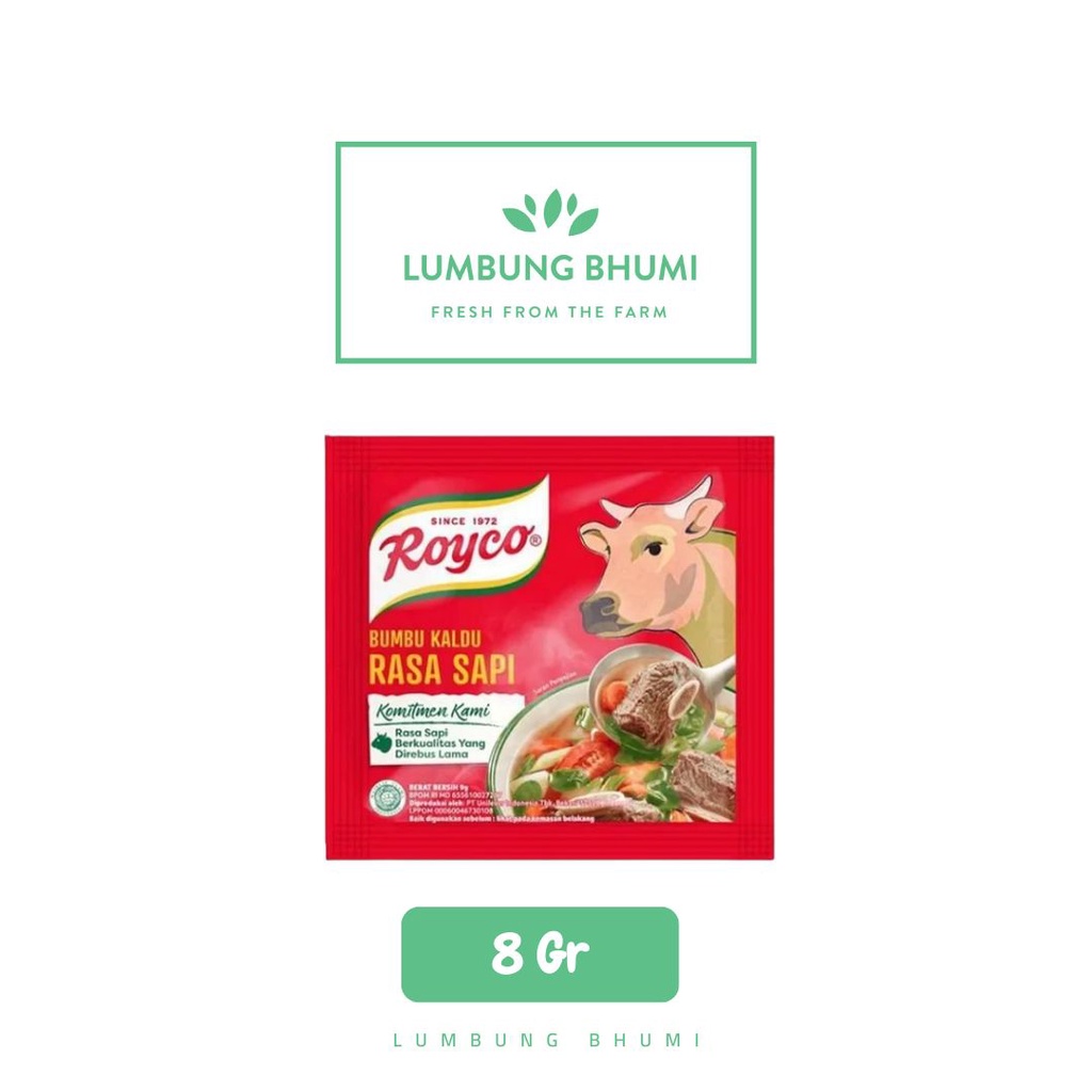 

ROYCO Bumbu Kaldu Sapi 8 Gr 1 Pcs - Lumbung Bhumi