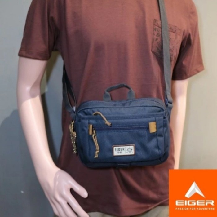 tas selempang eiger portege pouch landscape top seller - Biru