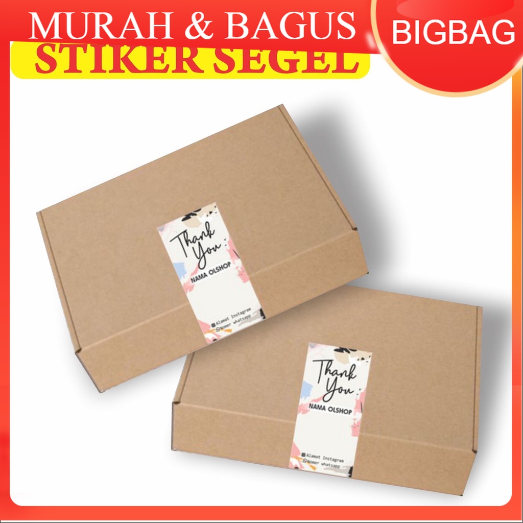 

Cetak Stiker Segel Kotak Box Custom Sticker Kotak Segel Makanan Kemasan Hampers Unik Murah Custom