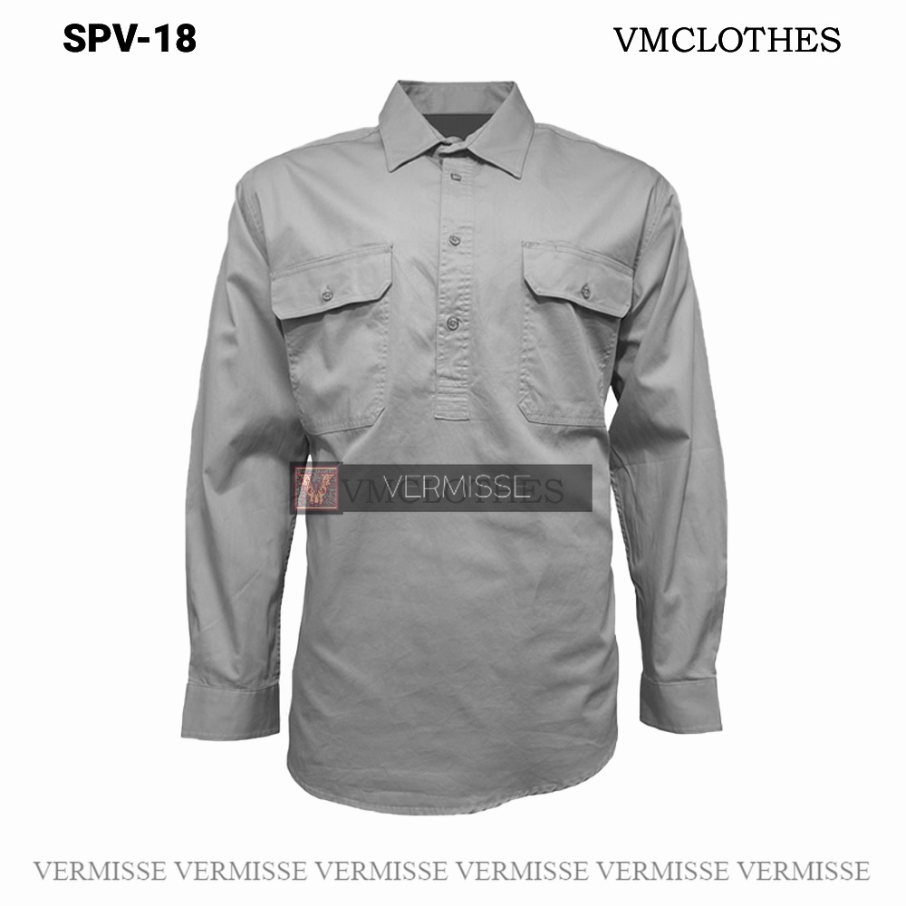 Baju Pria Seragam Pria Kemeja Casual Kemeja Formal Polos Seragam PDL Pria Taktikal Sporhem Baju Kerj