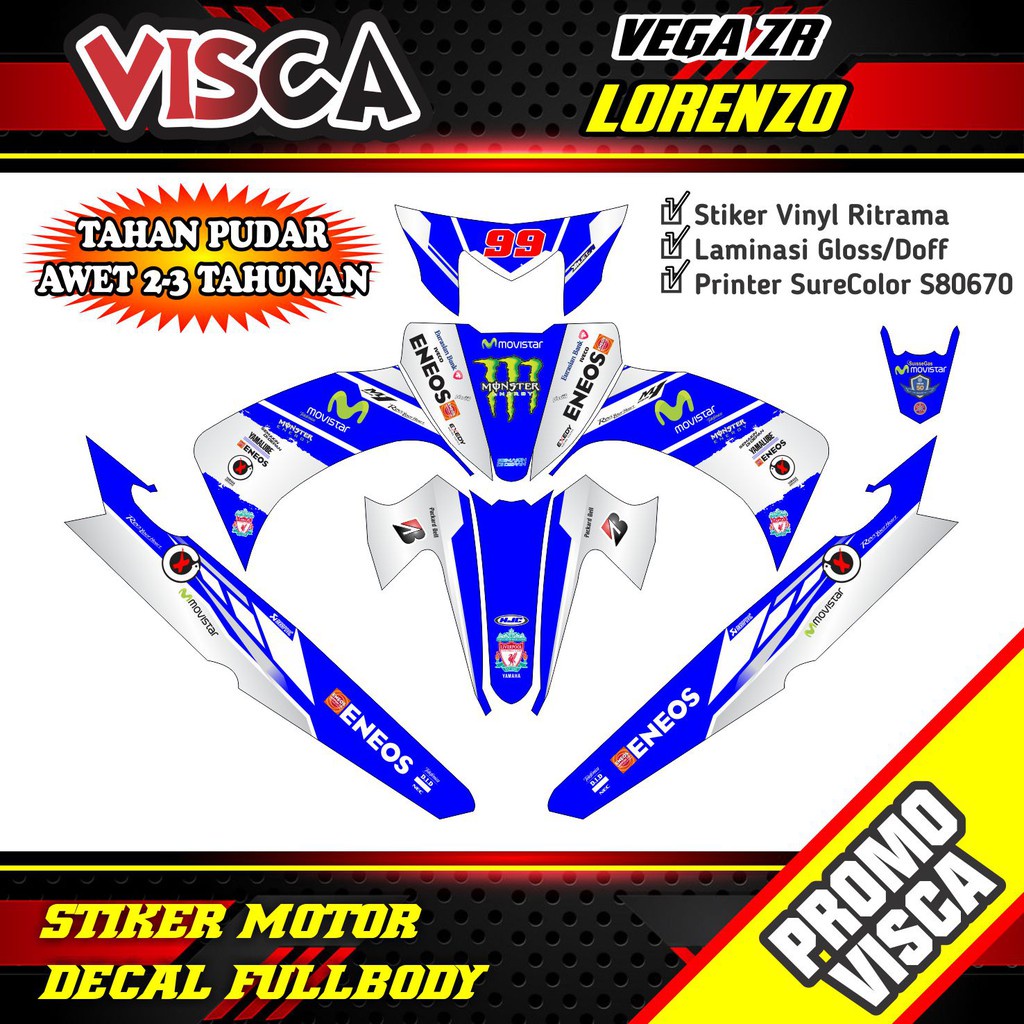 Decal Vega ZR Full Body Stiker Vega ZR Full Body Striping Vega ZR Variasi Full Body Decal Hologram V
