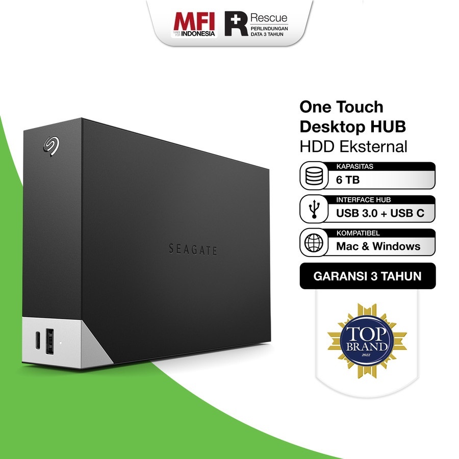 Hardisk Eksternal Seagate One Touch Desktop Hub 6TB USB 3.0