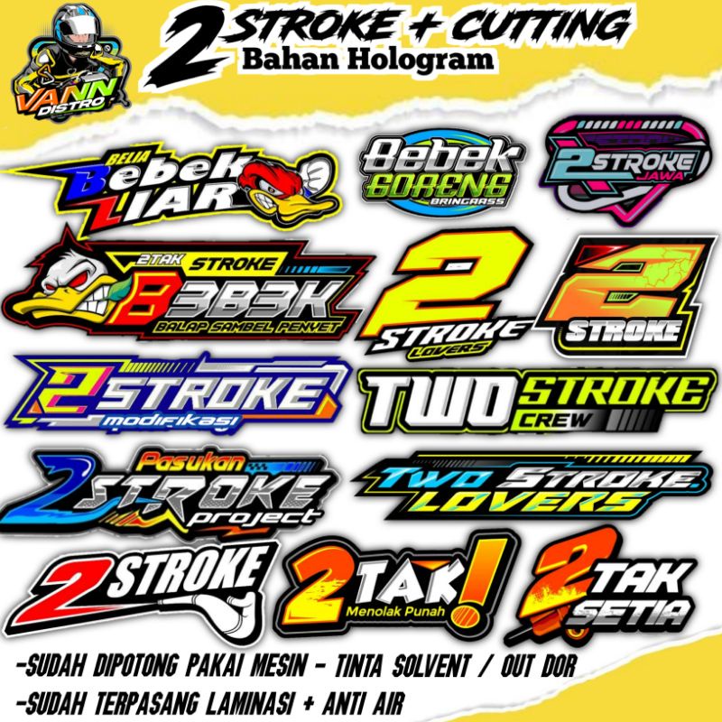 stiker 2 tak / 2 stroke / two stroke / stiker fiz r / stiker rx