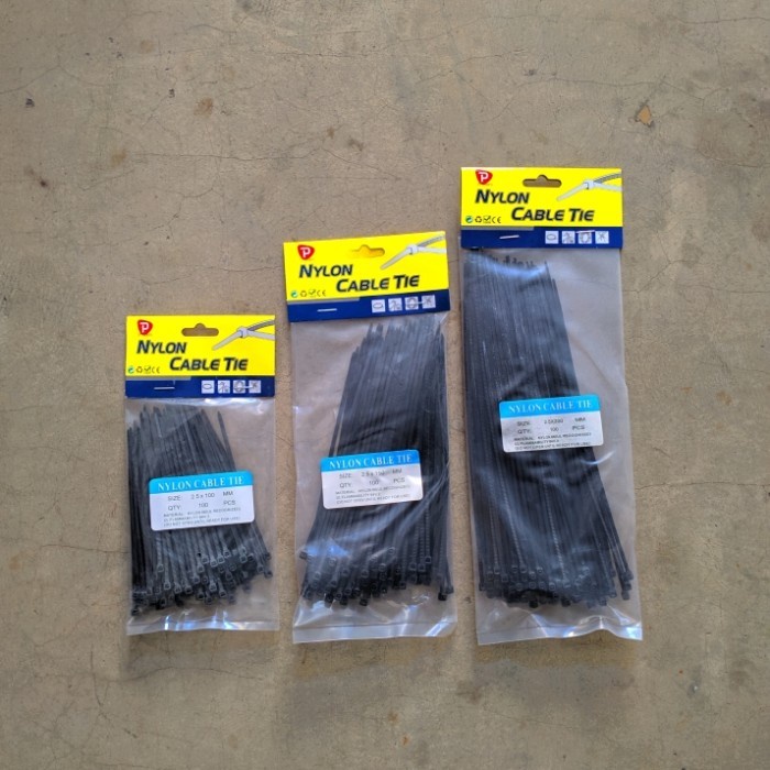 

Cable Tie Kabel Ties tis Hitam Ukuran 10cm 15cm 20cm 25cm 30cm 35cm 40cm Premium