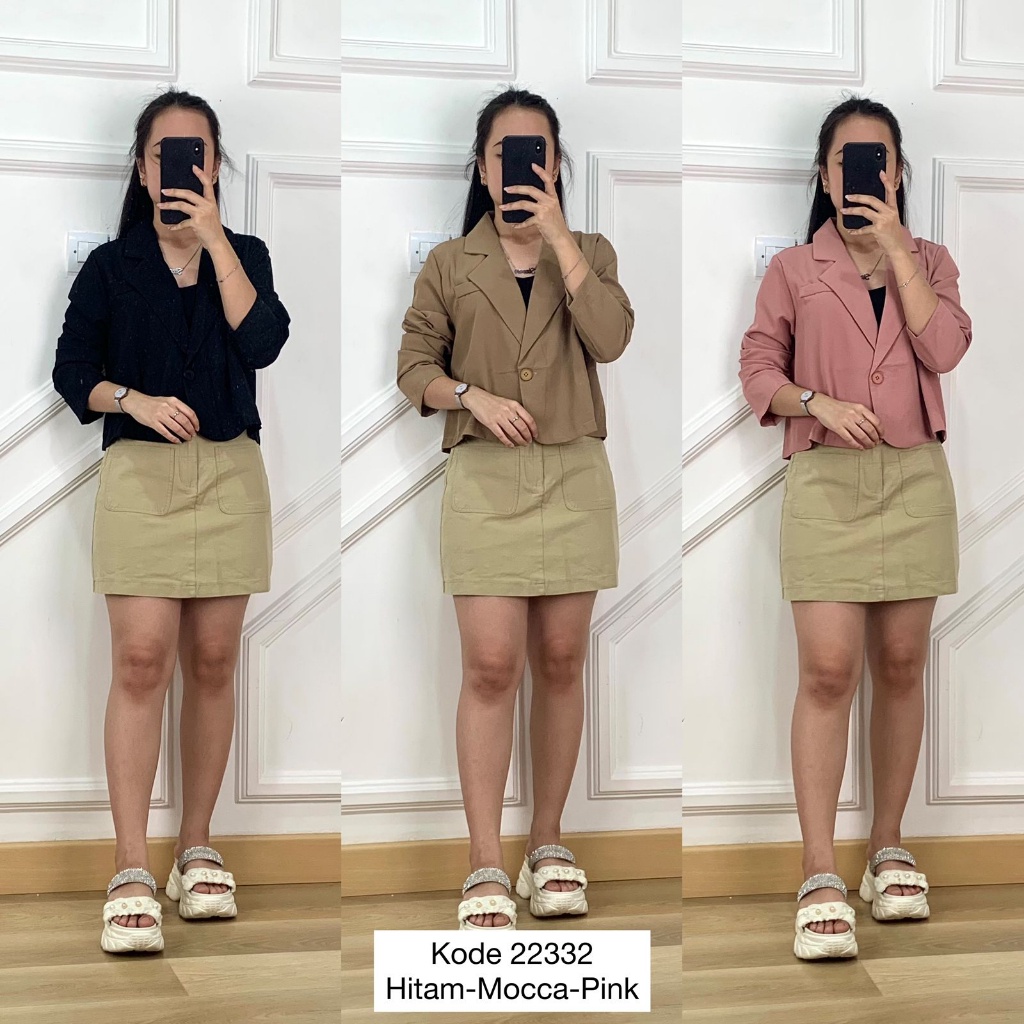 Baju Blazer Wanita I Blazer Crop Wanita Korea I Blazer Crop Top I Blezer Crop Wanita