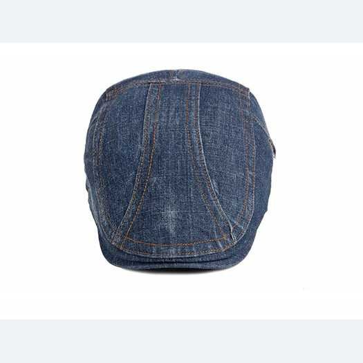 SPCR JAM Topi Pet Painter Hat Flat Cap Jeans Retro Katun J-87