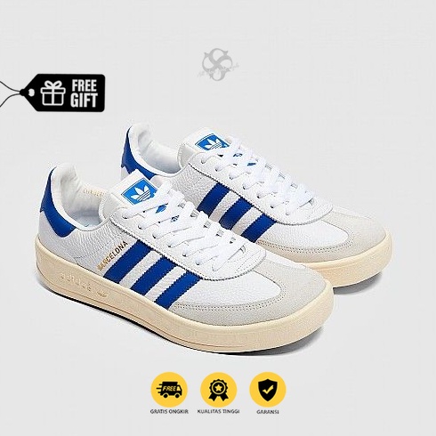Adidas City Series Barcelona Cloud White Blue-Cream White Original 100% BNIB | Sepatu Sneakers Pria