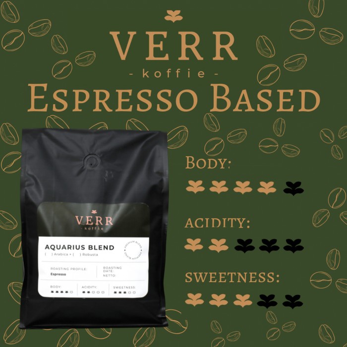 

AQUARIUS BLEND - FULL PREMIUM ARABICA ESPRESSO BASED - 1KG - Biji