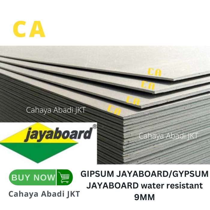 GIPSUM JAYABOARD | GYPSUM JAYABOARD water resistant 9MM