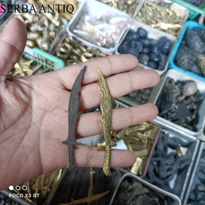 pedang voc ajimat sepasang emas hitam bk megantara sengkelat  ANM