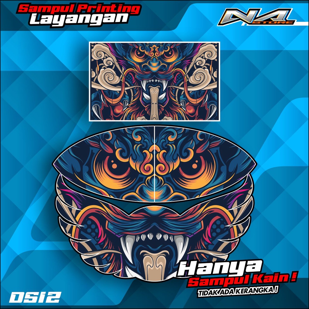 Kain Layangan  Ram Raman , Gapangan Pegon , Gapaangan Ceper  Full Printing   - HANYA KAIN