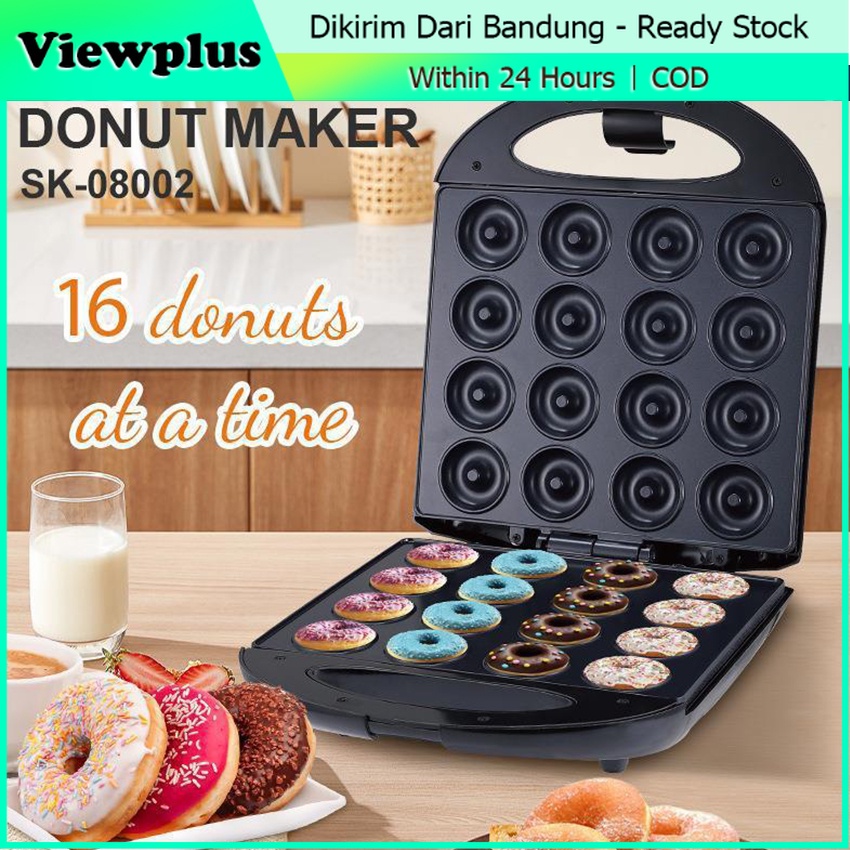 16 lubang Donut Maker Mesin Alat Pembuat Donut Listrik / Donat Elektrik / Cetakan Donat Listrik Anti